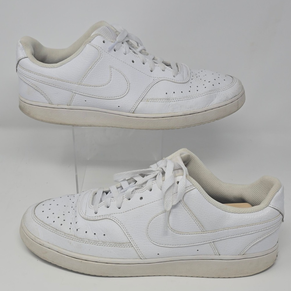 Nike Court Vision‎ Low Triple White Size 13 Shoes CD5463-100 Mens